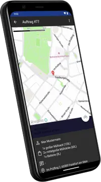 Mobile Auftragsansicht