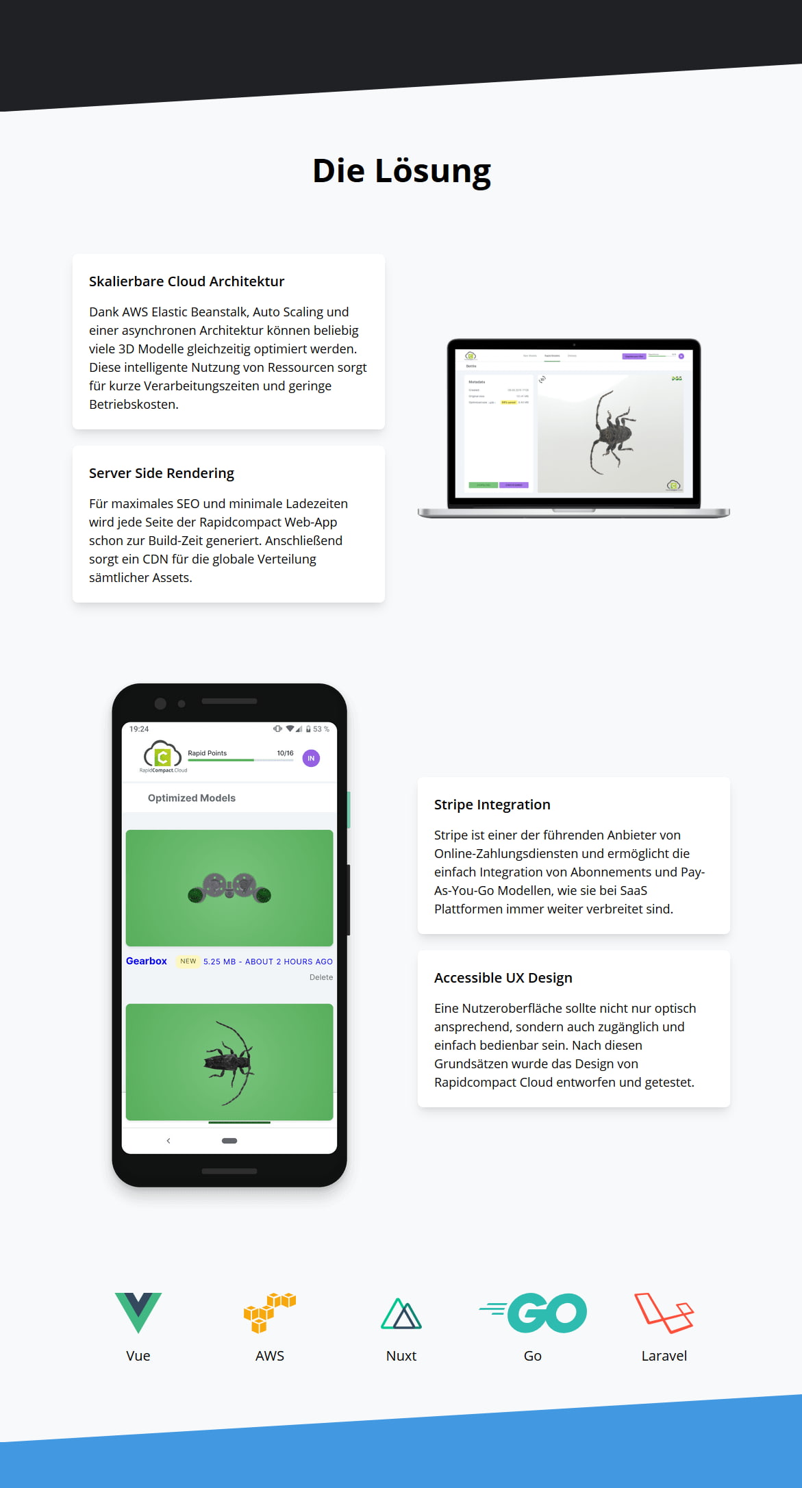 Screenshot der Success Stories